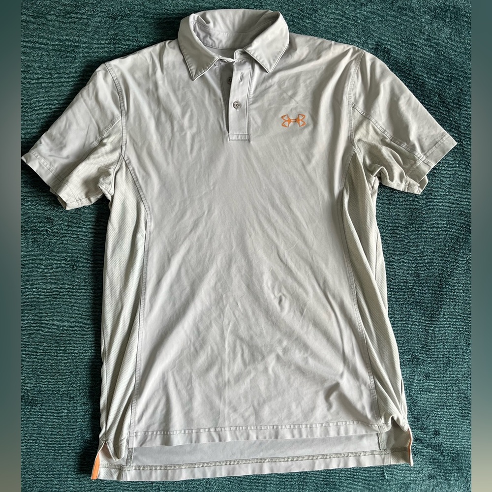 Men’s Under Armor HeatGear loose fit polo with mesh sides